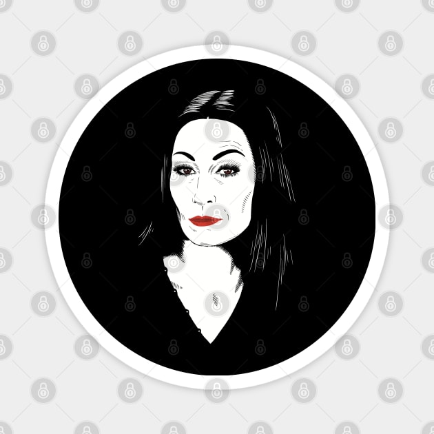 Morticia Addams 2.0 Magnet by @johnnehill